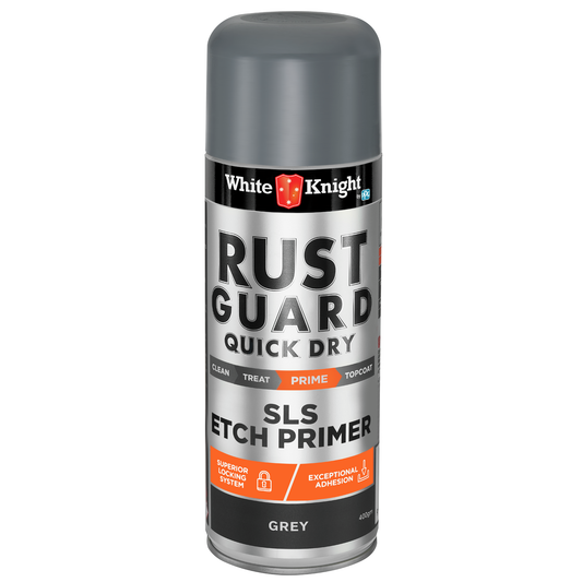 White Knight Rust Guard 300g Grey SLS Etch Primer Spray Paint - Auzzistore
