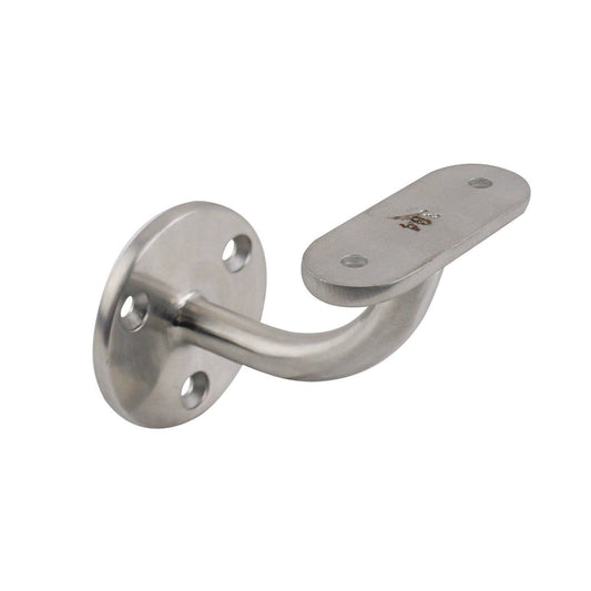 Carinya Stainless Steel Flat Top Curved Handrail Bracket - 70mm x 90mm x 95mm - Silver - Auzzistore