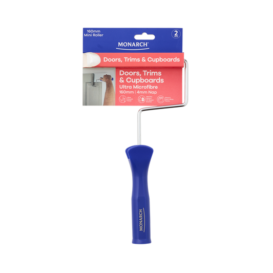 Monarch Mini Roller - 2 Piece 160mm 4mm Nap - Ultra Microfibre - Red
