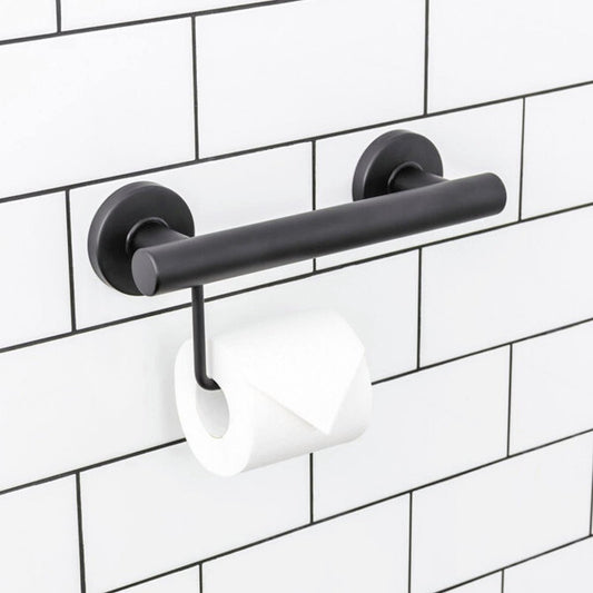 Evekare Black Toilet Roll Holder Grab Rail - 300mm - 250kg Capacity – view 2