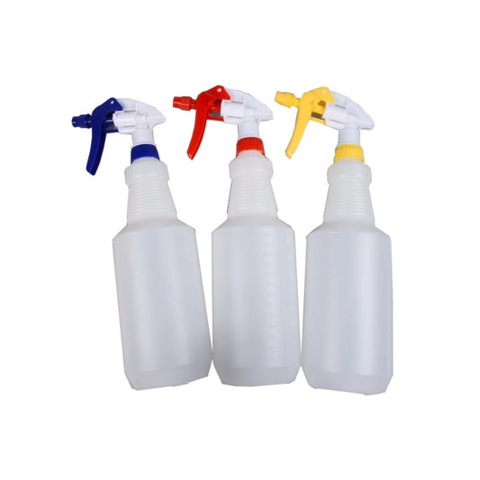 All Set Spray Bottle - 1L - PE - Adjustable Nozzle - 3 Pack