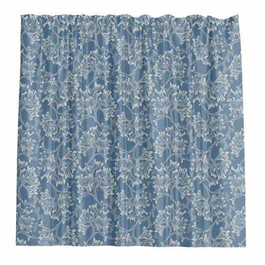 Barelli Shower Curtain - 180 x 180cm - Coral Blue - Water-Resistant