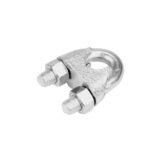 Pinnacle 10mm Galvanised Wire Rope Grips 2 Pack - Silver - Corrosion Resistant - Auzzistore