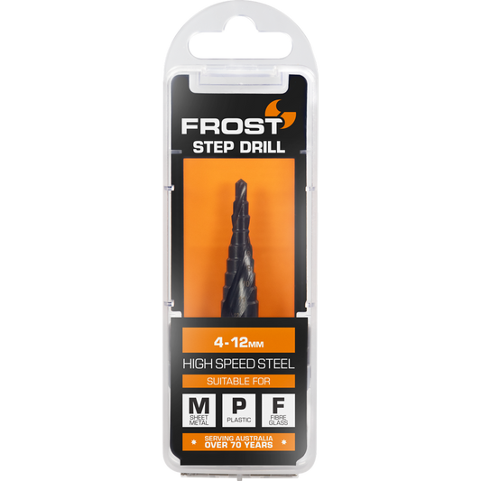Frost 4 HSS Step Drill - 12mm - High-Speed Steel - Precision Drilling