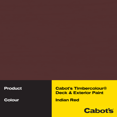 Cabot S Deck and Exterior Paint - 2L - Indian Red - Water Based - UV Protection