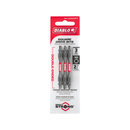 Diablo Double Ended Power Bit r2 3 Pack - 50mm x 10mm x 153mm - Durable, Quick Change - Auzzistore