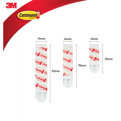 Command White Adhesive Refill Strips 16 Pack Small Medium Large