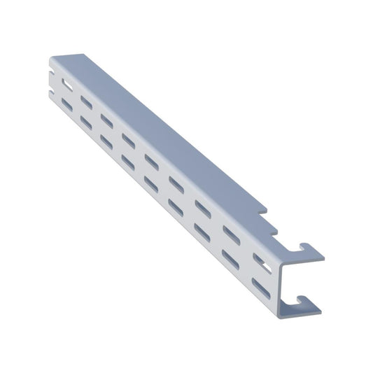 Flexi Storage 300mm White Double Slot Wall Strip Steel Durable Solution - Auzzistore