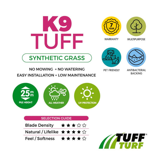 Tuff Turf Synthetic Turf - 1.8m x 5m - PE - Anti-Bacterial – view 2
