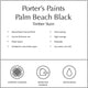 Porter S Paints 1L Palm Beach Black Timber Stain - Water-Based - Charcoal Black - Low VOC