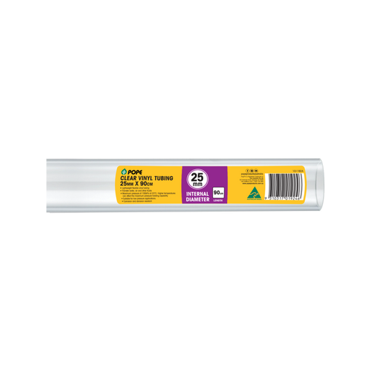 Pope Clear Vinyl Tubing - 25mm x 90cm - Flexible Hose for Liquid Transfer - Auzzistore