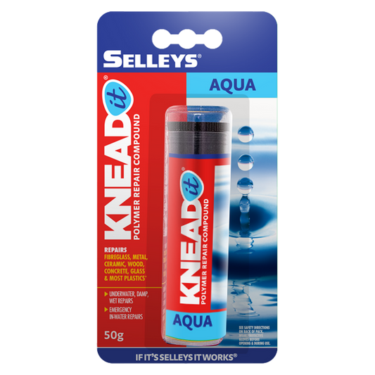 Selleys 50g Knead It Aqua Epoxy Putty - Repair Damp Surfaces - Fast Set - Auzzistore