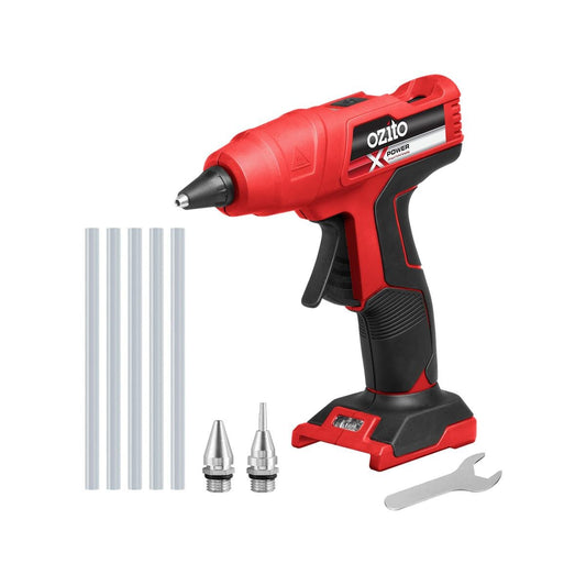 Ozito PXC Cordless Glue Gun - 11mm - 18V - Red/Black/Silver - Skin Only
