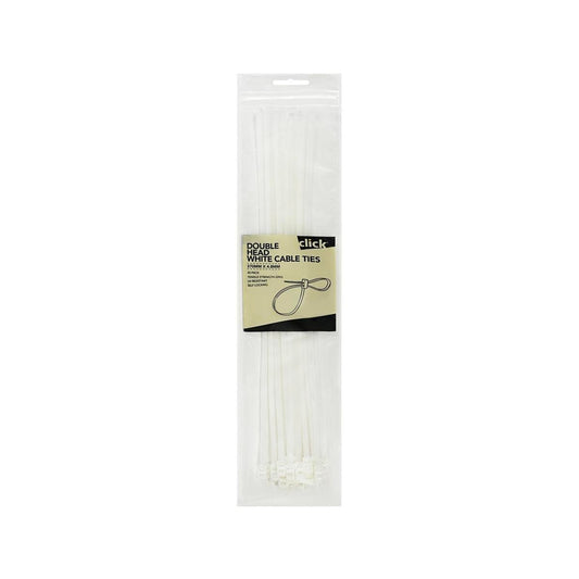 Click Double Headed Cable Tie - 370mm - Nylon - UV Resistant - 25 Pack