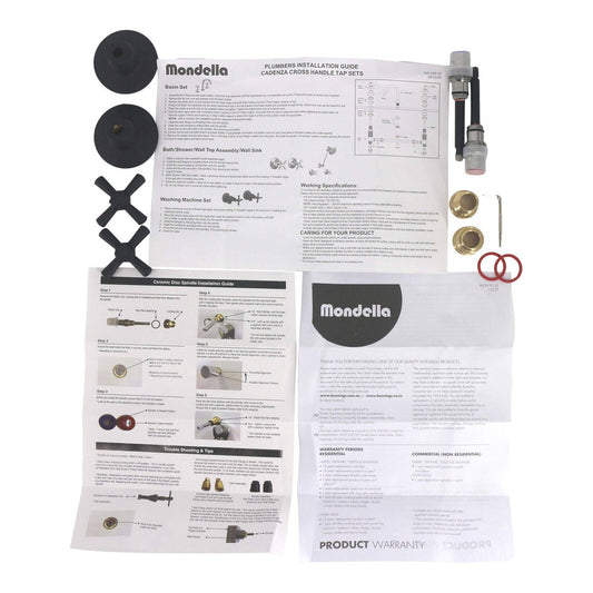 Mondella Cadenza Matte Black 1/2 Turn Wall Top Assembly 245mm - Precise Control – view 2