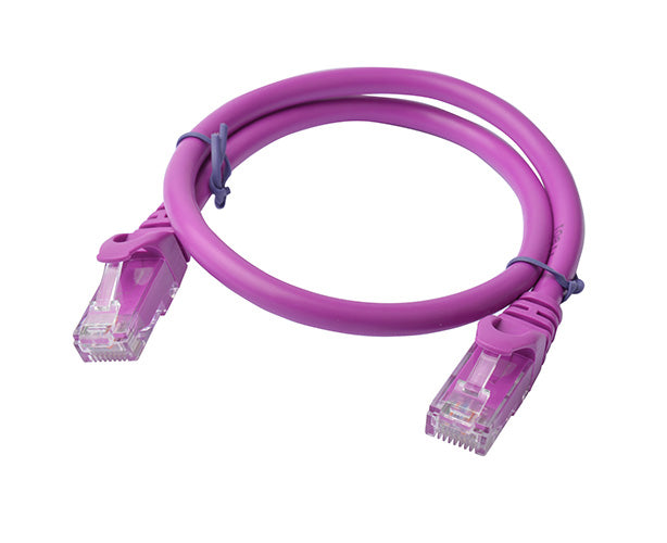 8WARE Cat6a UTP Ethernet Cable 0.5m (50cm) Snagless Purple | Auzzi Store