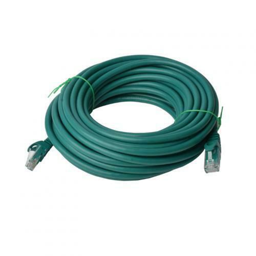 8WARE Cat6a UTP Ethernet Cable 15m Snagless Green | Auzzi Store