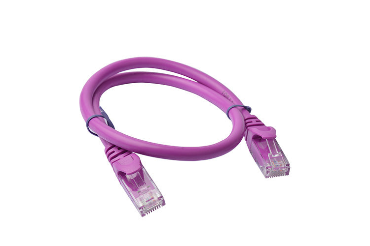 8WARE Cat6a UTP Ethernet Cable 25cm Snagless Purple | Auzzi Store