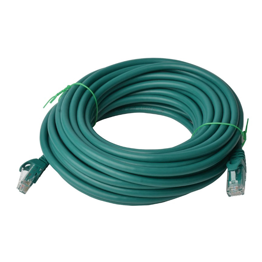 8WARE Cat6a UTP Ethernet Cable 40m Snagless Green | Auzzi Store