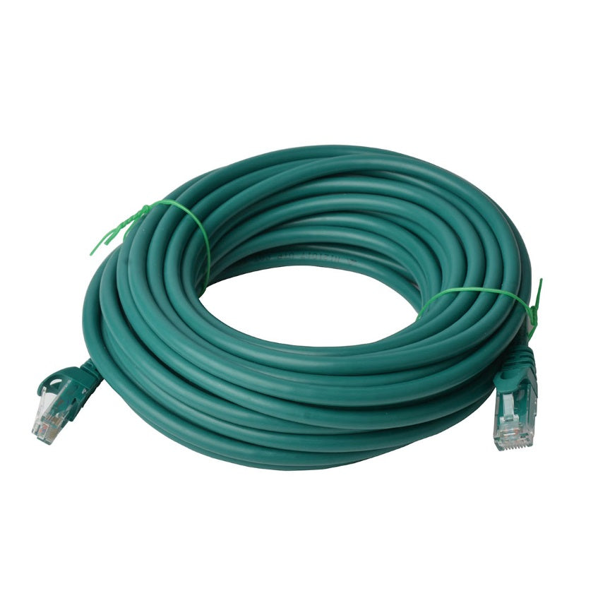 8WARE Cat6a UTP Ethernet Cable 50m Snagless Green | Auzzi Store