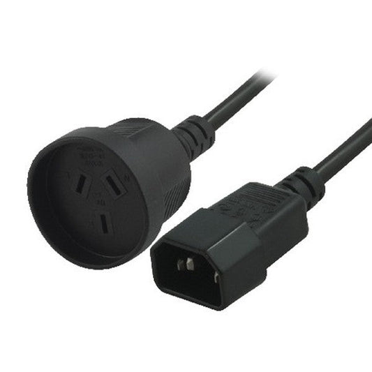 8WARE Power Extension Cable 15cm 3-Pin AU to IEC C14 Female to Male for UPS CBC-RC-3083 H40UPSIEC150MM | Auzzi Store