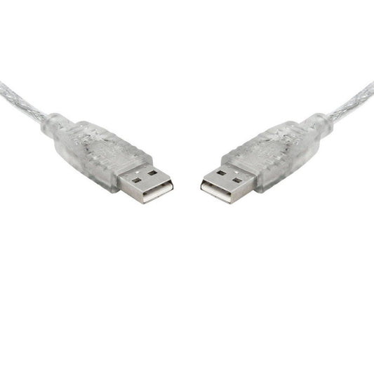 8WARE USB 2.0 Cable 2m A to A Male to Male Transparent | Auzzi Store