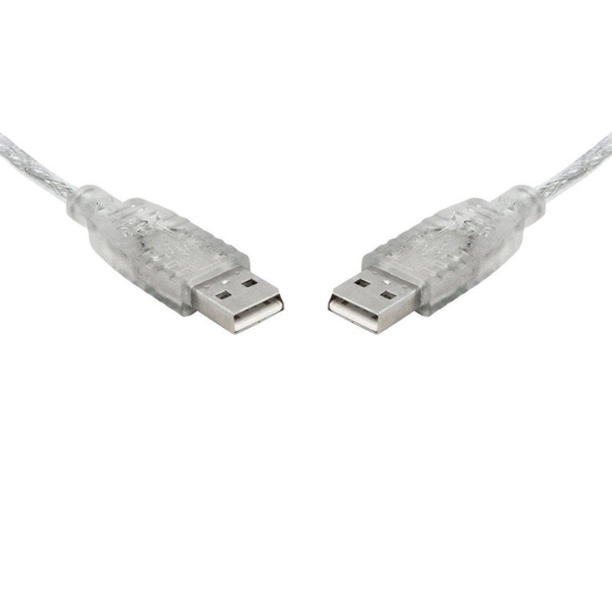 8WARE USB 2.0 Cable 2m A to A Male to Male Transparent | Auzzi Store