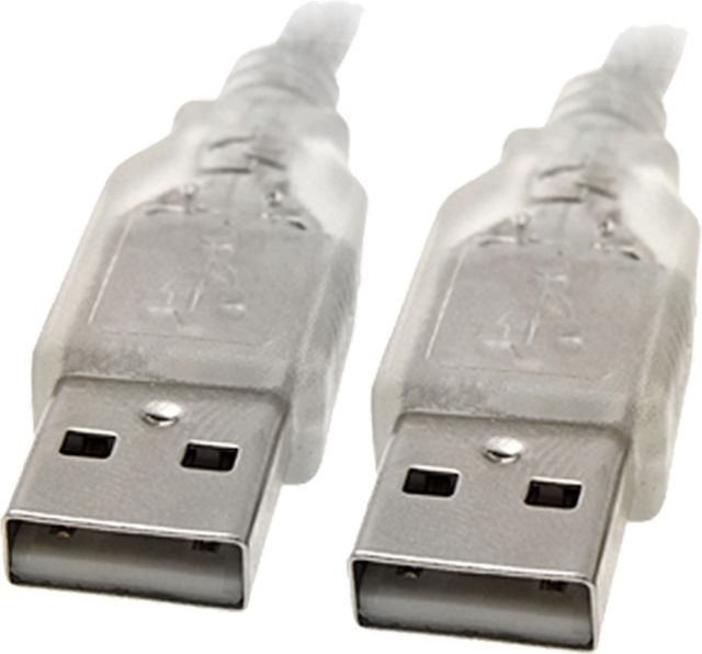 8WARE USB 2.0 Cable 3m A to A Male to Male Transparent | Auzzi Store