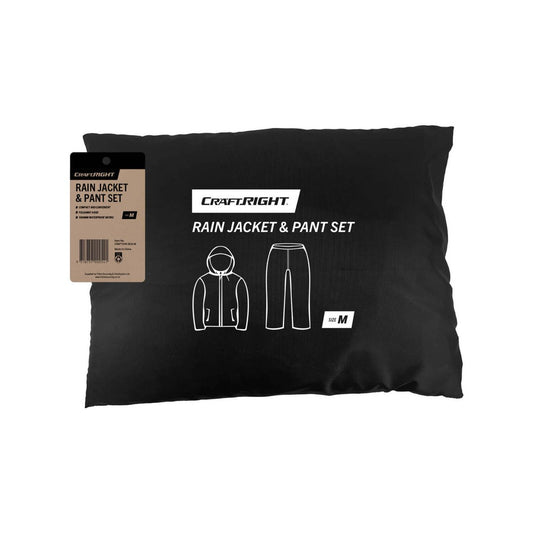 Craftright XL Black Rain Jacket Pants Set - 5000mm Waterproof - Lightweight – view 2