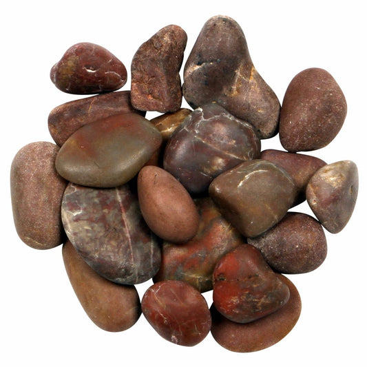 Tuscan Path Red Polished Pebbles 30-50mm 1.5kg Decorative Stone - Auzzistore