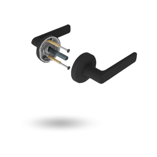 Lockwood Velocity Privacy Lever Set - 170mm - Matt Black - Easy Install – view 2 - Auzzistore
