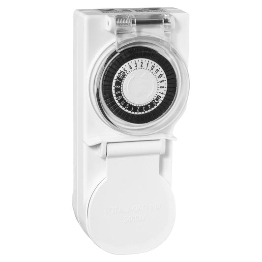 Hpm 24 Hour Heavy Duty Outdoor Timer - 10A Plastic - IP44 Rated - Auzzistore