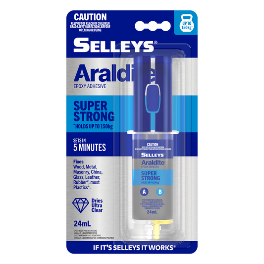 Selleys Araldite Super Strong Epoxy Adhesive 24ml - 5 Min Set - Clear