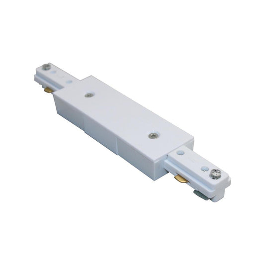 Mercator Single Track Circuit I Shaped Joiner - 117.5mm x 18.5mm x 35.5mm - White Finish - 10A Load Capacity