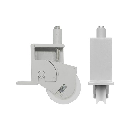 Rolltrak Adjustable Plastic Carriage - 54mm x 62mm - Acetal Roller - 15kg Load - Auzzistore