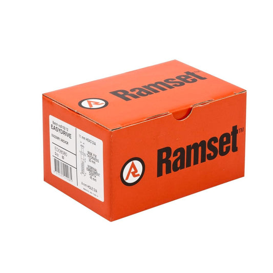 Ramset Easydrive Anchor - 8 x 80mm - Carbon Steel - Light Duty - 50 Pack - Auzzistore