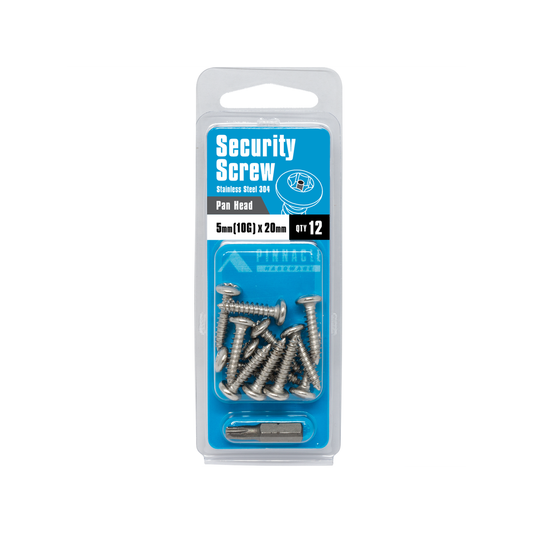 Pinnacle Security Screws - 10g x 20mm - Stainless Steel - Tamper Proof - 12 Pack – view 2 - Auzzistore