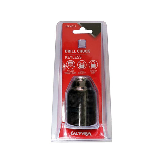 Ultra 13mm Keyless Drill Chuck - Machined Metal - Durable Grip - Auzzistore