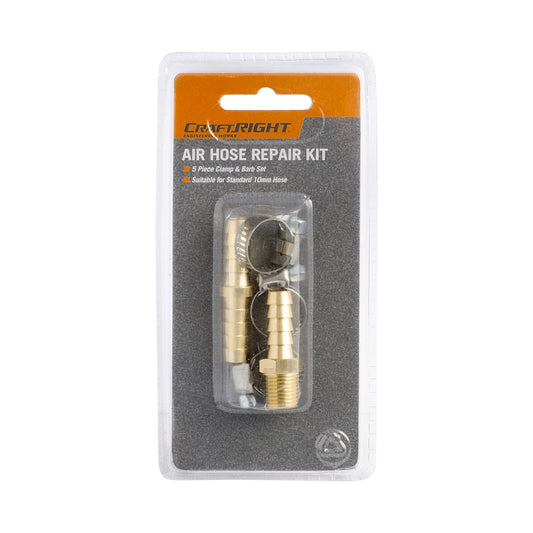 Craftright Air Hose Repair Kit - 5 Piece - Metal - Easy To Carry
