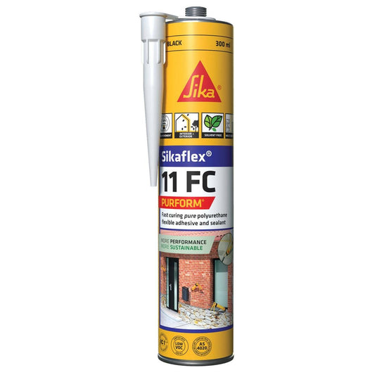 Sika Sikaflex 11 FC Purform Adhesive Sealant - 300ml - Black - Solvent-Free