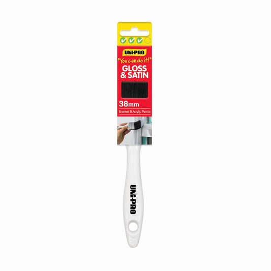 UNi-PRO Gloss & Satin Brush - 38mm - Composite Plastic - Solvent Resistant - Auzzistore