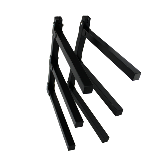 Storease Wall Storage System Utility Racks 2 Pack - 265mm x 75mm x 450mm - Black - Durable Steel - Easy Installation