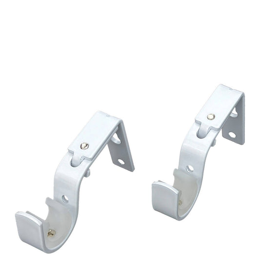 Pillar Adjustable Universal Brackets - 16mm & 25mm - White - 2 Pack - Easy Install - Auzzistore