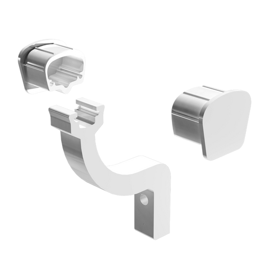 Peak Aluminium Balustrade - 3 Pack - Aluminium - White Finish - Auzzistore