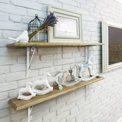 Carinya Scroll Stayed Bracket 200x125mm Powder Coated Steel Durable