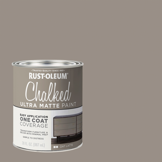 Rust Oleum Oat Latte Ultra Matte Chalked Paint 887ml - Smooth Finish - Easy Coverage – view 2 - Auzzistore
