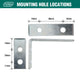 Carinya Zinc Plated Angle Bracket 75 x 50mm - Silver - Heavy-Duty - 1 Pack