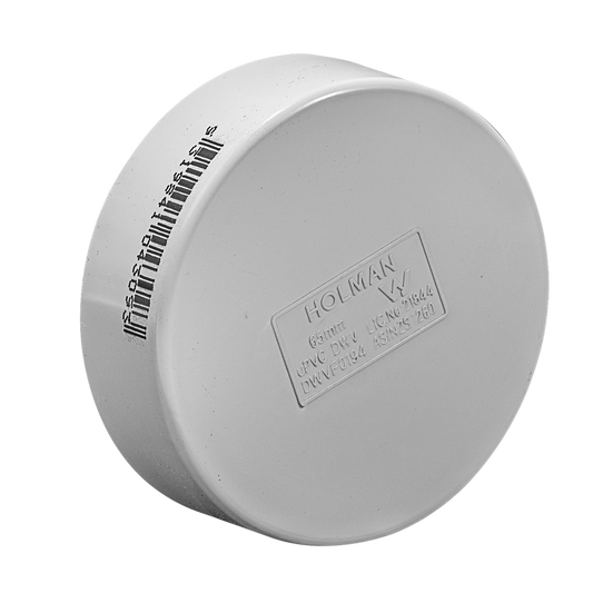 Holman 65mm PVC DWV Push On Cap - Grey - Durable - Easy to Use