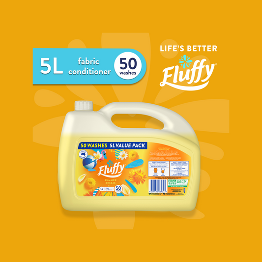 Fluffy Fabric Conditioner Summer Breeze - 5L - 50 Washes - Floral Scent – view 2