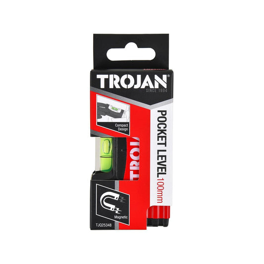Trojan Pocket Level - Compact Measuring Tool - 56mm x 26mm x 125mm - Accurate - Auzzistore